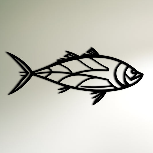 マグロの魚のライン アート - 海愛好家への完璧なギフト