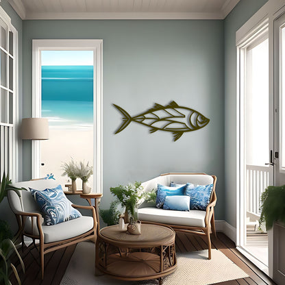 Tuna Fish Line Art - A Perfect Gift for Ocean Lovers
