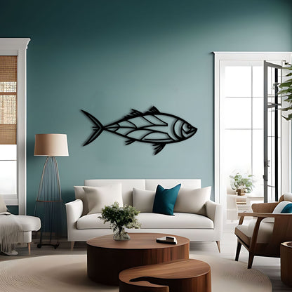 Tuna Fish Line Art - A Perfect Gift for Ocean Lovers