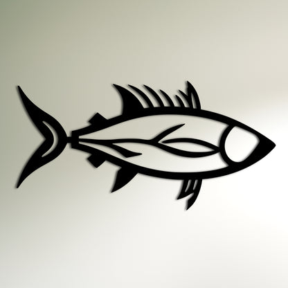 マグロの魚のラインアート - 釣りと海の愛好家への素晴らしいギフト