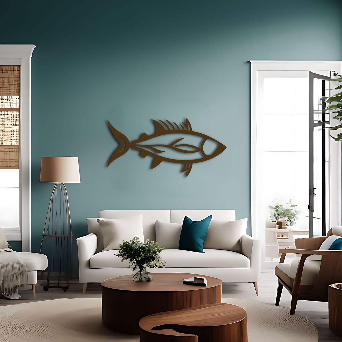 Tuna Fish Line Art - A Stunning Gift for Fishing and Ocean Lovers