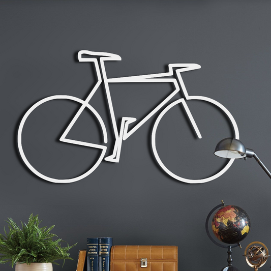 אופניים מתכת קיר אמנות