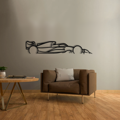 Formula One 2022 F1 צללית מתכת קיר אמנות