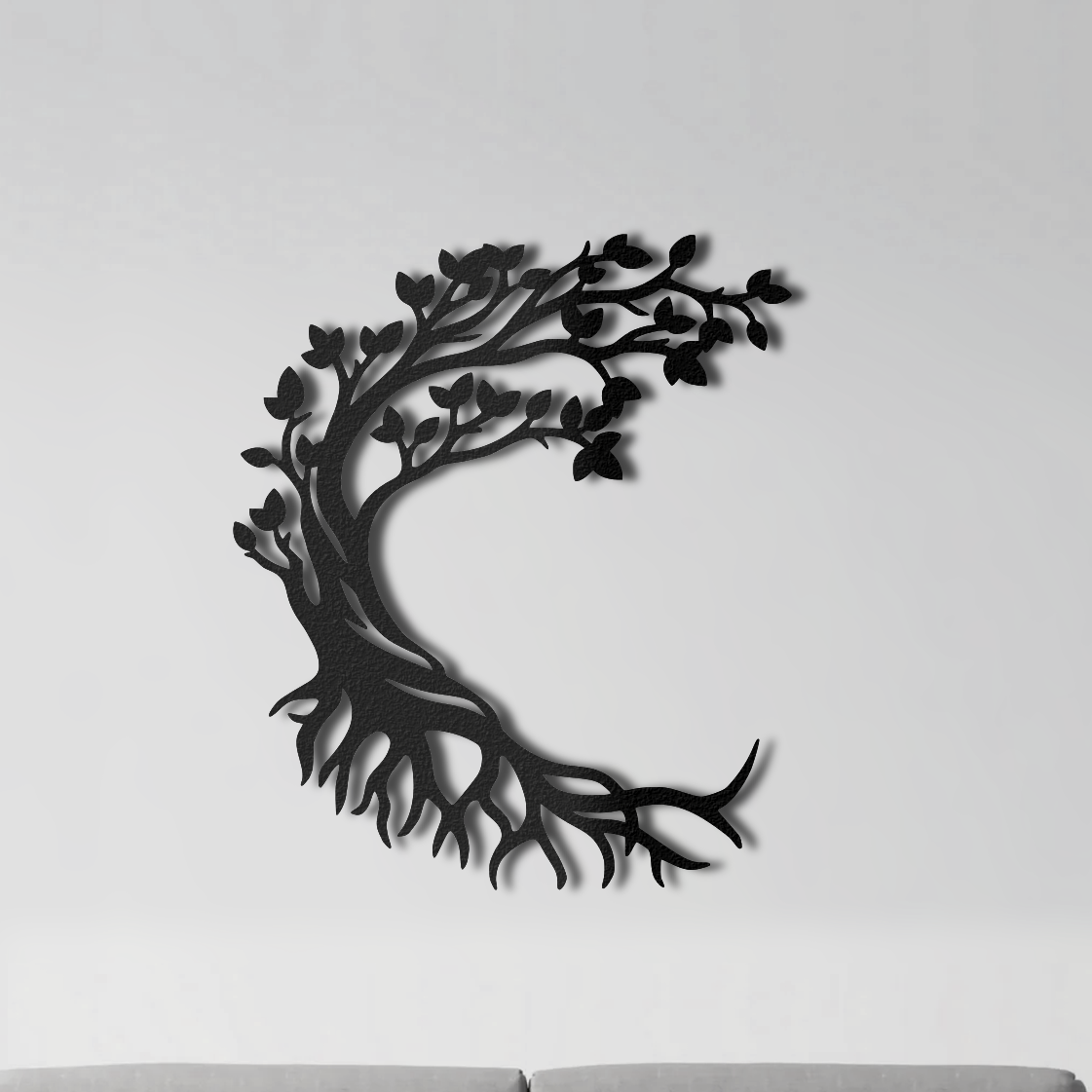 Half Moon Tree Of Life Metal Wall Art – wallartpeople