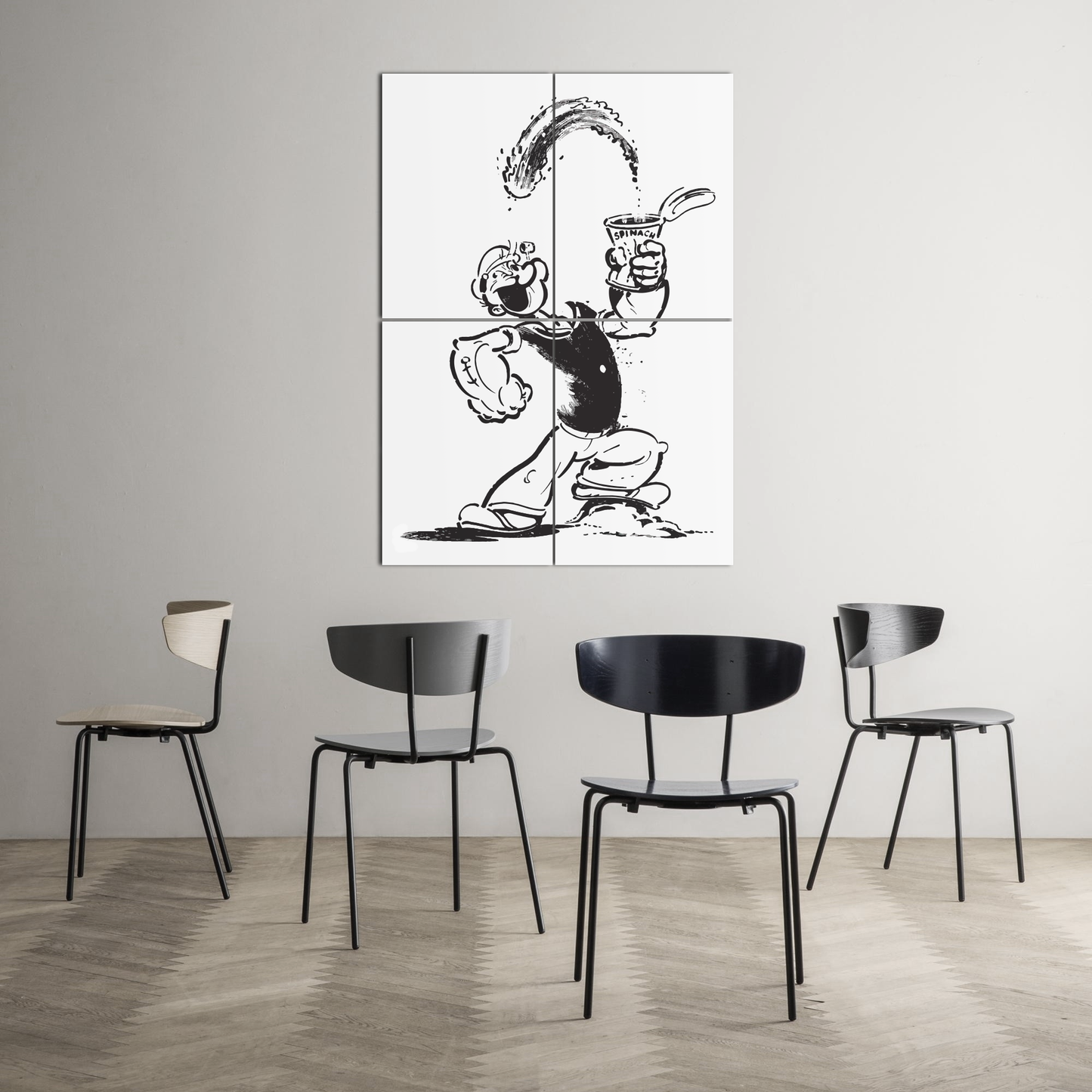 Vintage Popeye Sailor Man Metal Poster