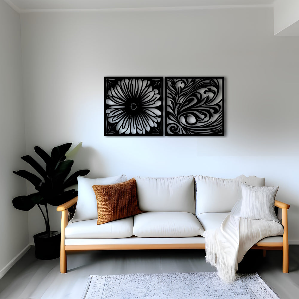 Blumen-Metall-Wand-Kunst
