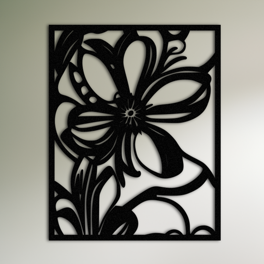 Flower v4 Metal Wall Art