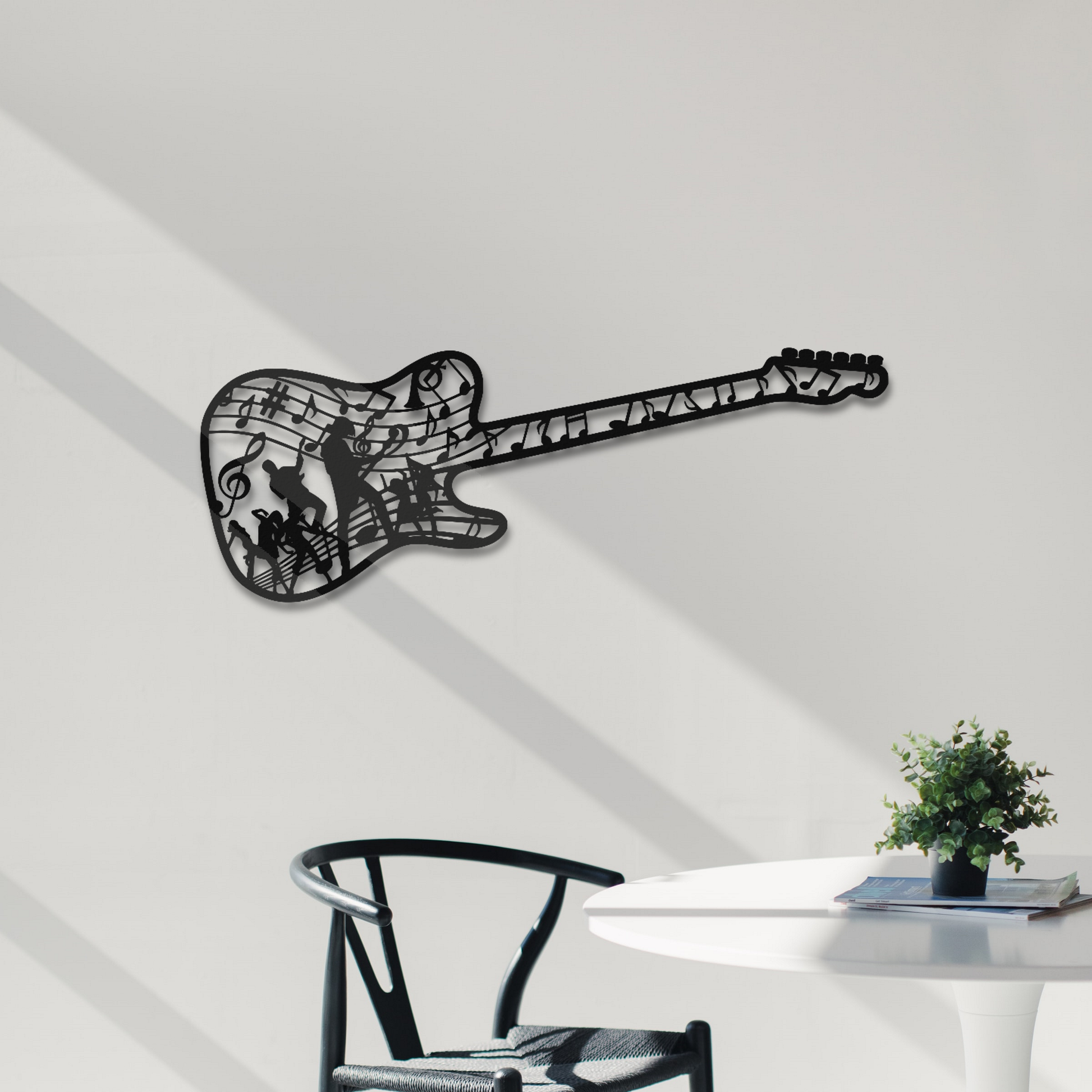 Déco murale en métal guitare – wallartpeople