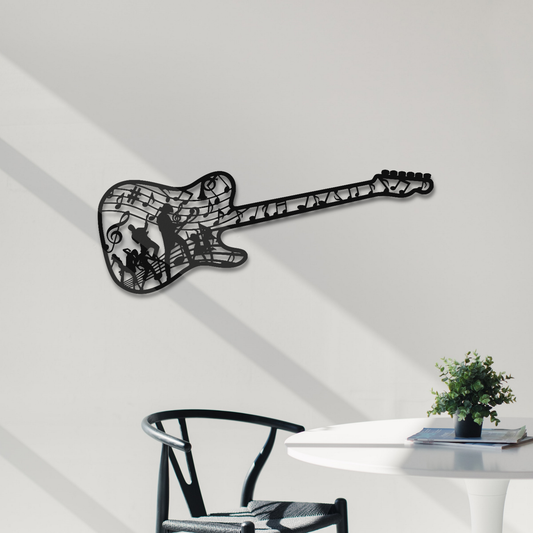 Gitarre-Metall-Wand-Kunst