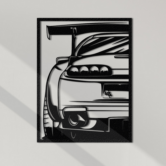 Toyota Supra Wandkunst aus Metall