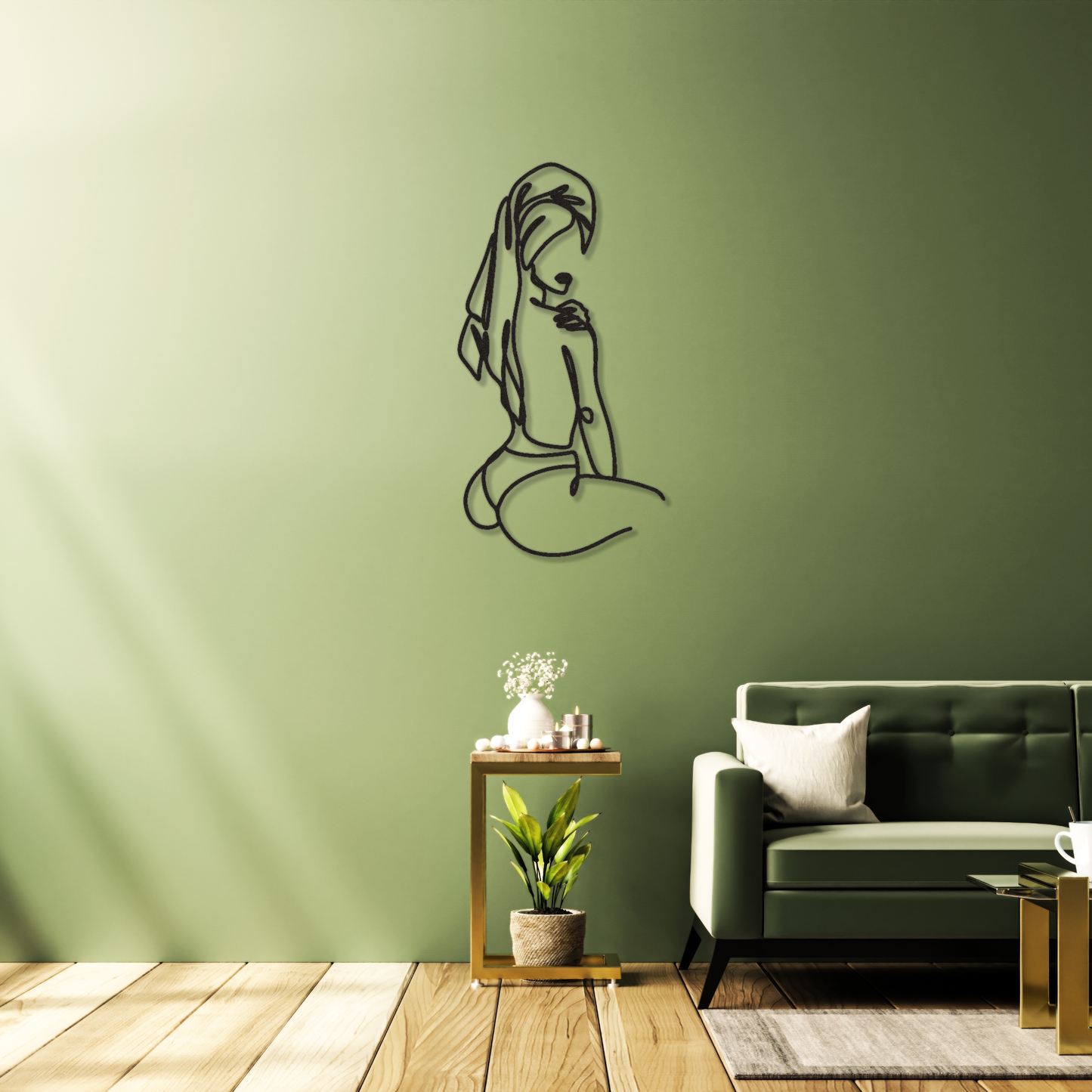 Woman With Towel Metal Wall Art