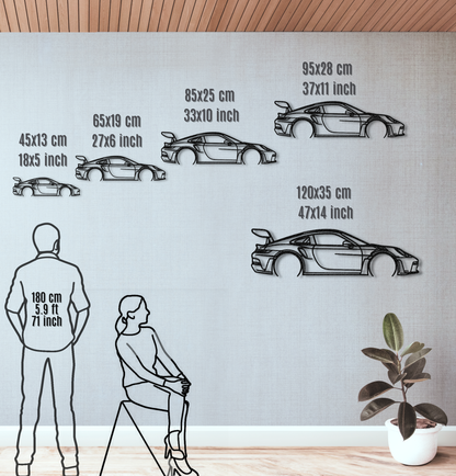 911 GT3 RS Metallwandkunst für Garage