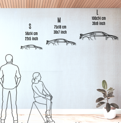 Audi R8 Metall-Wandkunst