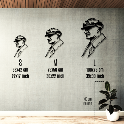 Atatürk Wandkunst aus Metall