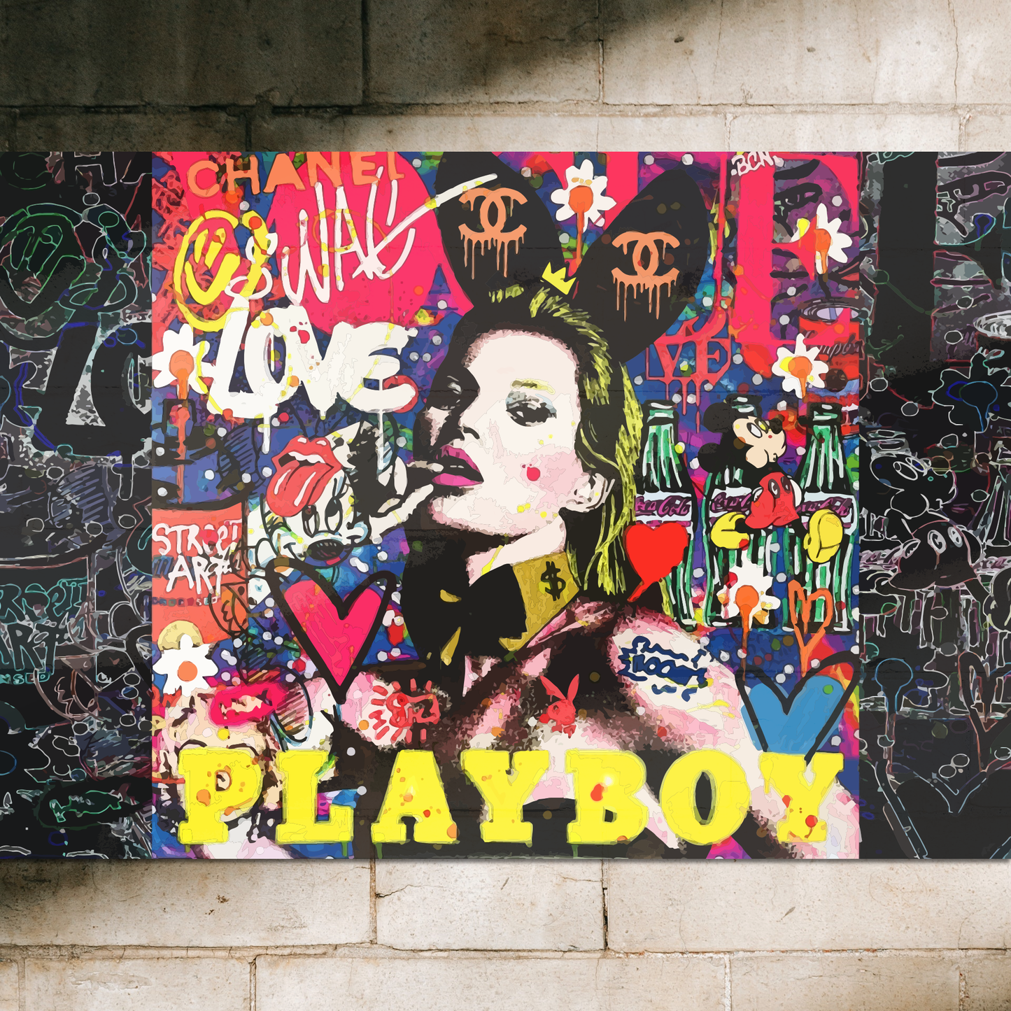 Kate Moss Playboy Metal Poster