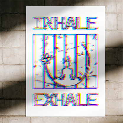 Yoga inhale exhale Metal Poster