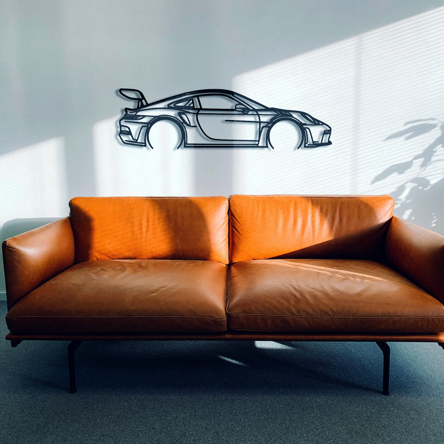 Décoration murale en métal 911 GT3 RS pour garage