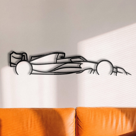 Formel 1 2022 F1 Silhouette Wandkunst aus Metall