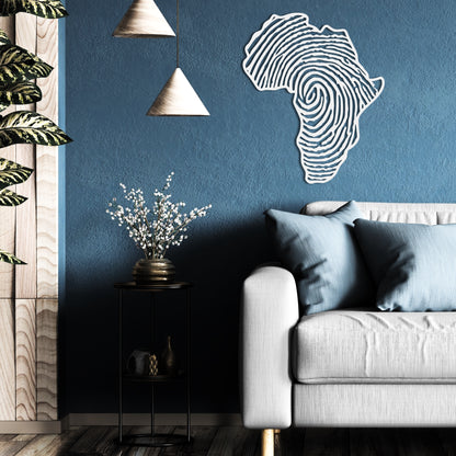 Fingerabdruck Afrika Metall Wandkunst