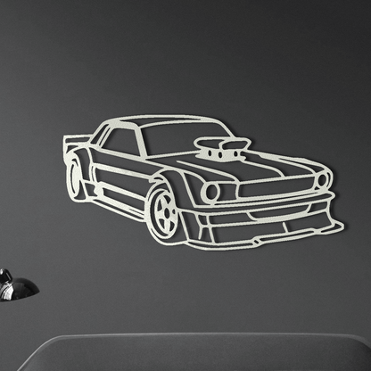 65 Mustang und Hoonicorn Metallwandkunst